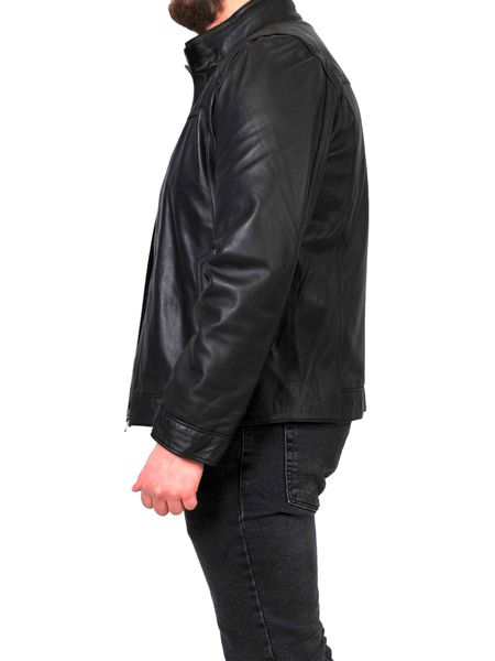 Чоловіча шкіряна куртка Epica EZ-021 M чорна EZ-021-M фото