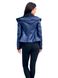 Жіноча шкіряна куртка Z-011 Синя XS Z-011 Синя-XS фото 6