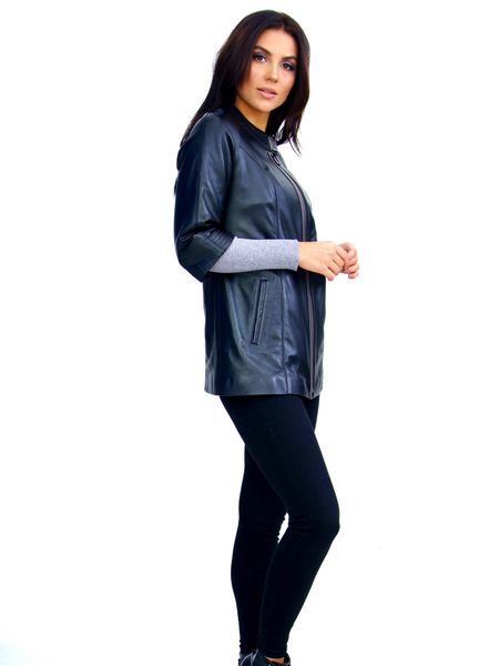 Жіноча шкіряна куртка Z-034 S Чорна  Z-034-S Чорна фото