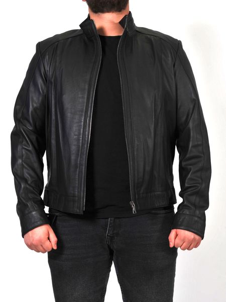 Чоловіча шкіряна куртка Epica EZ-018 M чорна  EZ-018-M фото